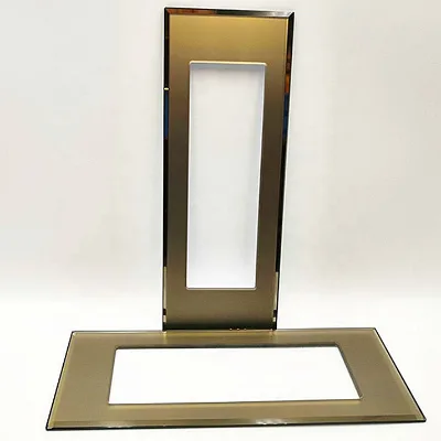 Home Electrical Tempered Frosted Brown Mirror Coating Switch Glass Panel