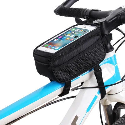 Mountain Bicycle Bags Cycling Waterproof Handlebar Bag Front Frame Top Tube Bags Bike Phone Holder With Touch Screen