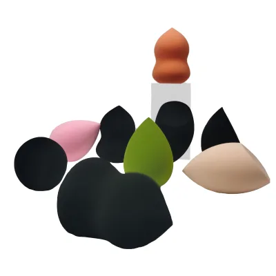 Makeup Sponge Non Latex Raw Material Puff Black Makeup Sponge Egg Cosmetics Blender White  Pink Makeup Sponge Cleaning