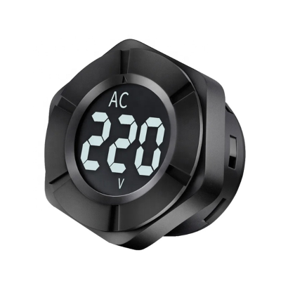 Digital Voltmeter AC 30-500v Voltage Indicator Round LCD Volt Meter Electric Voltimetro 1 Phase