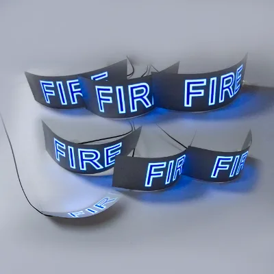 Small Size Flexible Material Electroluminescent Paint El Sign Can Be Powered by Battery Back on the Panel or DC12V Input