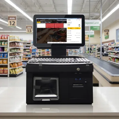 14 Inch Dual Screen High-End Cash Register POS Android/Win-dows Wi-Fi 6 Multilingual Support for Department Stores