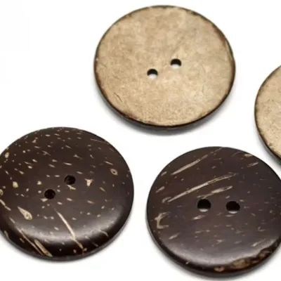 Stock Garments Accessories Clothing 2 Hole Flatback Natural 14L 16L Round Coconut Shell Natural Buttons