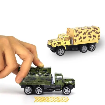 Hot Seller 1: 64 Military Truck Diecast Toys Detachable Mini Military Transport Vehicle Model