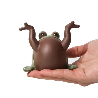 Erliao Artistic Frog Design Ceramic Cigar Holder Smoking Accessories Desktop Decor Cigar Stand Wholesale Cigar Accessory