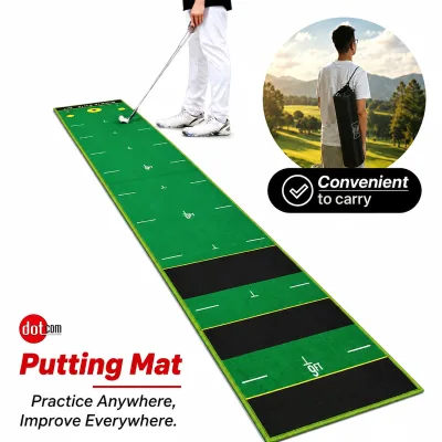 Wholesale Premium Golf Putting Green Mat 3m Indoor Outdoor Rubber Practice Mat Customized Golf Putting Trainer with Alignment