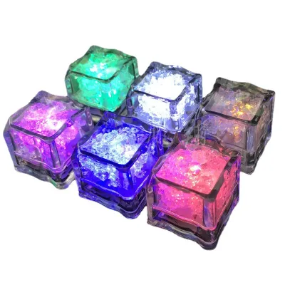 LED Ice Cubes Glowing Party Ball Flash Light Luminous Neon Wedding Festival Christmas Bar Wine Glass Decoration Supplies