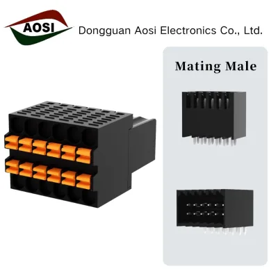 FPS0.5-254-28 2.54mm Pitch Double Layer Screwless Pluggable Spring PCB Terminal Block Quick Electrical Wiring Connector bornier