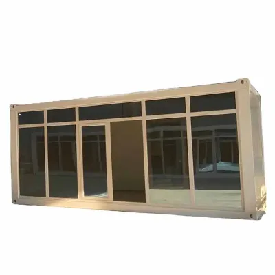 Glass Wall Container House 20Ft Container Office Glass Wall Prefabricated House Flat Pack Container House