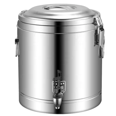 Commercial Stainless Steel Thermal Insulation Bucket 10 Liter To 100 Liter Food Grade Liquid Holding Tank