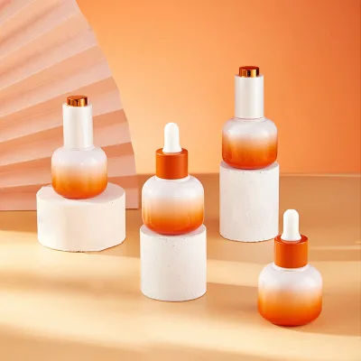 Oil Dropper Bottle Silver Glass Bottle Shape Dropper High Quality 30ml Serum Cosmetic Packaging