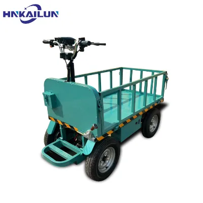 Electric Flatbed Car Heavy Electric Goods Transport Trolley for Construction Site Farm Materials Transport Electric Wheelbarrow