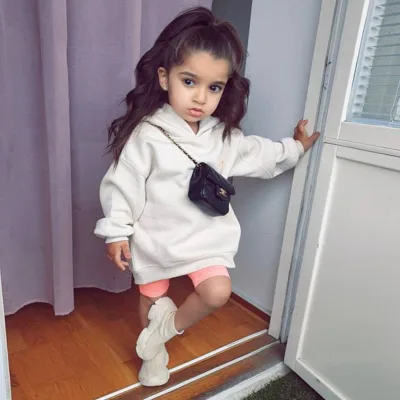 Cute Oversized Girls Pullover Hoodies Long Sleeve Custom Fall and Winter Toddler Girls Long Hoodies and Sweatshirt