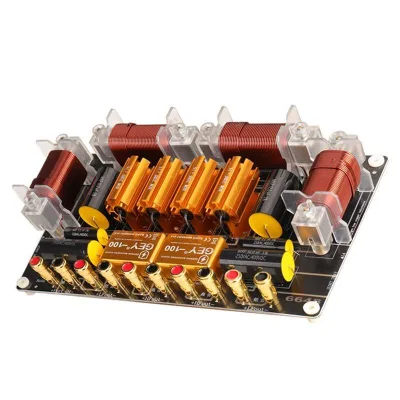 6648 Crossover Network 2Way Audio HiFi Frequency Divider Dual 15-18inch 8Ω Crossover 2way 2Treble/2Bass Speaker Crossover