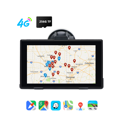 4G Version 7 Inch HD Screen GPS Navigator 4500 MAh Long Lasting Battery Portable Navigation Device for Vehicle