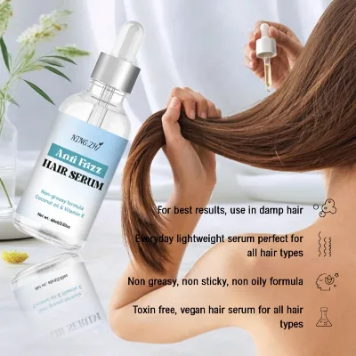 Customized Non Greasy Anti Frizz Hair Serum Hair Care Product Frizz Contr Shine and Split End Repair for Black Natural Hair