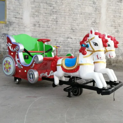 New Product Horse Drawn Carriage, Hotel Exhibition Hall, Commercial Ornaments, Wedding Reception, Electric Double Carriage