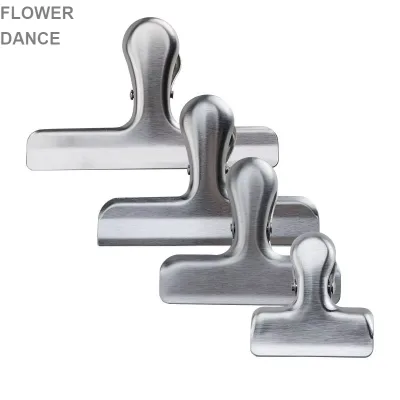 Heavy Duty 4 Pack Stainless Steel Chip Clips Bag Clips Snack Clip Metal Clip