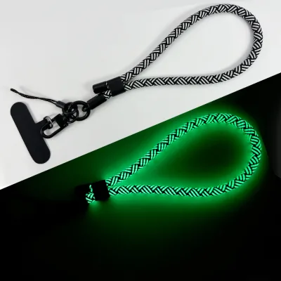 7mm Thick Adjustable Short Luminous Mobile Phone Lanyard Anti-lost Rope Waistband for iPhone Cases