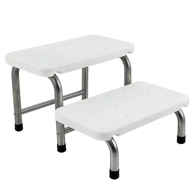 Hot New Industrial Design Hospital School Portable Metal Stainless Steel Two Steps Double Layers Foot Stool