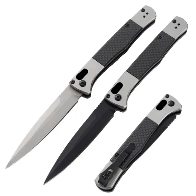 4170bk Carbon Fiber Handle Folding Knife Stainless Steel Blade Sharp Outdoor Survival Knife Custom Gift