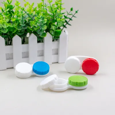 White Blue Green Black Pink Red Candy Color Colored Contacts Wearing Tools for Outdoor Travel Eye Contact Lenses Box