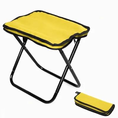 Collapsible Outdoor Stool Portable Seat for Fishing Camping & Beach Features Reinforced Fabric & Stable Legs