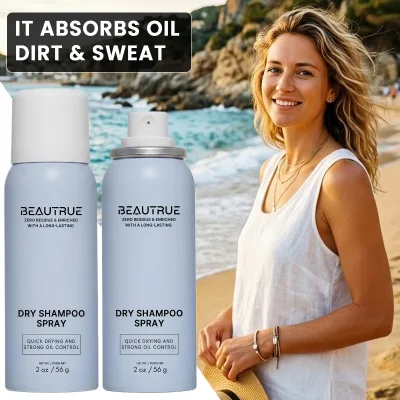 Professional Brand Custom Natural Dry Shampoo Spray Oil Absorbing Volumizing Mist Fragrance Scented Refreshing Hair Care Product