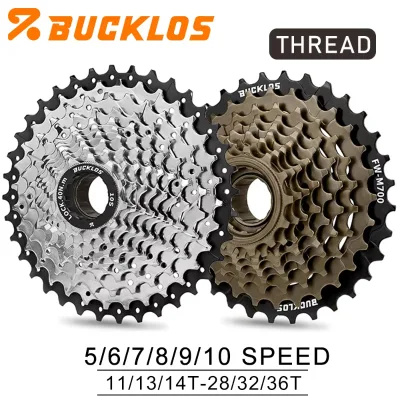 BUCKLOS Bicycle Rotary Freewheel 5V 6V 7V 8V 9V 10V Bike Thread Freewheel 5/6/7/8/9/10 Speed Bicycle Screw on Flywheel