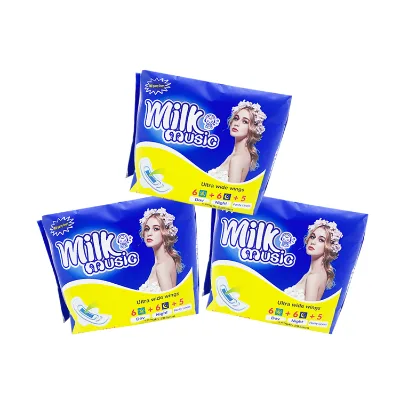 Free Sample Wholesale Disposable Lady Feminine Sanitary Napkins Menstrual Winged Sanitary Pads Super High Quality
