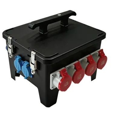 SFE 400A 250V 3 Phase Industrial Power Stations Distro Box with 50 Amp Outlets Model 6 Sockets