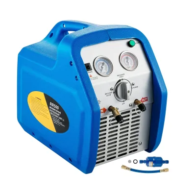 AC Refrigerant Recovery Machine Unit 100% Copper Wire Motor Gear Core for Recycling Liquid Vapor Automotive Household HVAC
