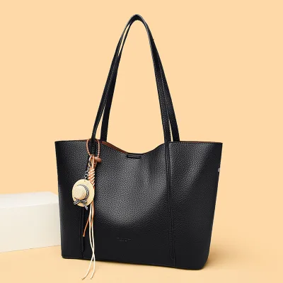 Womens 2026 Trendy Mom Tote Bags Large-Capacity Shopping Crossbody Zipper Single Strap PU Leather Urban Simplicity Drop