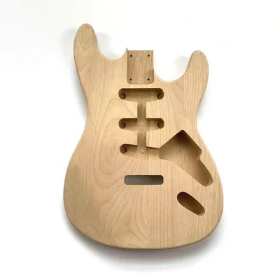 Factory OEM Custom Guitar Body white ash wood Unfinished ST Electric Guitar Body for DIY Electric Guitar Kit Spot wholesale