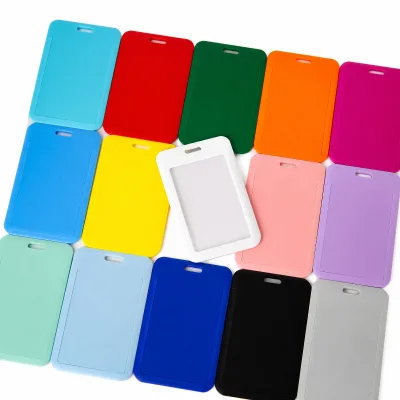 Cartoon ABS ID Card Holder Student Badge Holder 70x110mm 100x80mm Card Case with PET Window School Supplies