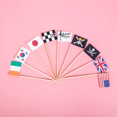 Long Fruit-Shaped Flag Toothpick Decorations for Cupcakes Food Picks for Celebration Parties Promotional & Business Gifts