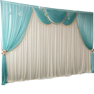 Wedding Backdrop Curtain Drape Wedding Supplies Curtain Drapes Background for Party Event Tied/Piped