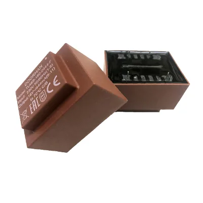 PCB mount low frequency EI silicon steel sheet encapsulated power transformer
