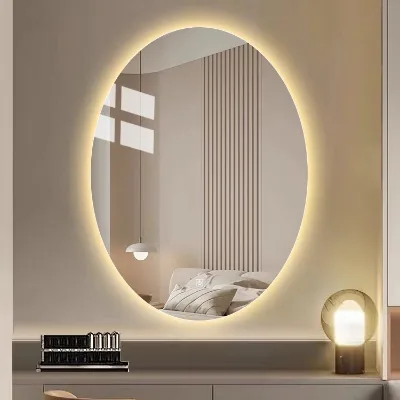 High-end Elegant Adjustable Lighting LED Multi-functional Decorative Wall-Mounted Aluminum Frame Touch Switch Mirror