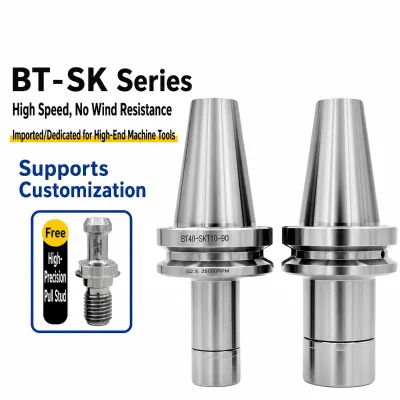BT-SK High Speed Tool Holder 20CrMnTi 0.002mm Precision 25000-30000RPM CNC Milling Collet Chuck