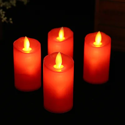 Decor Wedding LED Candles Moving Flame Electronic Battery Power Candles Paraffin Wax Battery Operated Flameless Flicke Candles
