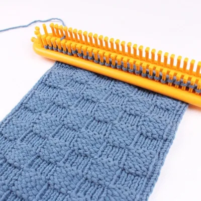 Weaving Loom Knitting Kit Plastic Pompom Sock Hat Scarf Maker Long Handle DIY Weaving Tool Random Colors Portable Fashion