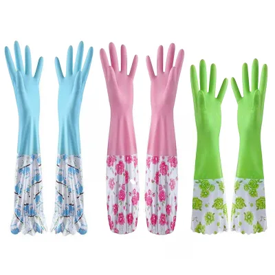 Wholesale Jianing JN-051 43-46CM Medium Thickness Extended Rubber Mittens for Household Cleaning Use Multifunctional Modern