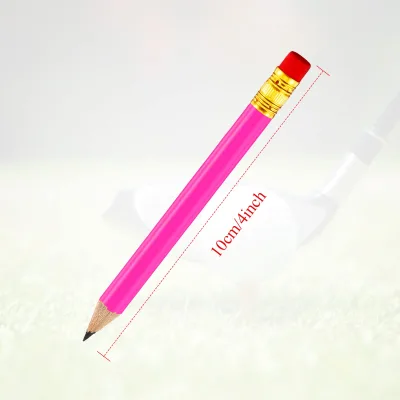 HB Golf Pencils Custom Logo Print Mini Sharpened Golf Score Pencil High Quality Round Natural Wood Pencils
