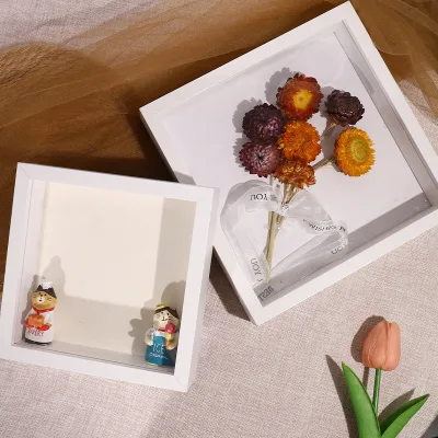 Factory Direct FSC Certified Wooden Hollow Frame, DIY Dried Flower & Fallen Leaves Display Square Display Box
