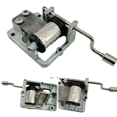 Wholesale Custom Square Hand Crank Music Box Mechanism Metal Movement Model MB0020