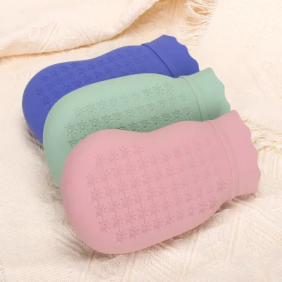 Portable Silicone Hot Water Bottle Warming Bag Rubber Handheld Hand Warmer