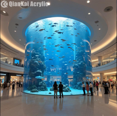 Thickness Large Saltwater Fish Aquarium Tank Acrylic Cylinder Plastic Aquariums & Accessories Sustainable Plastic Pond