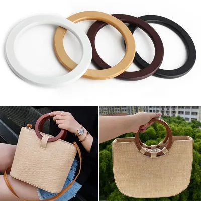 Factory Direct Round Wooden Handle Best Quality Custom DIY Making Wooden Handles for Handbag