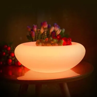 Lampada Cromoterapia Rotonda Concava - Bowl Luces Led & Fruit Plate Led Lighted Candy Tray for Party